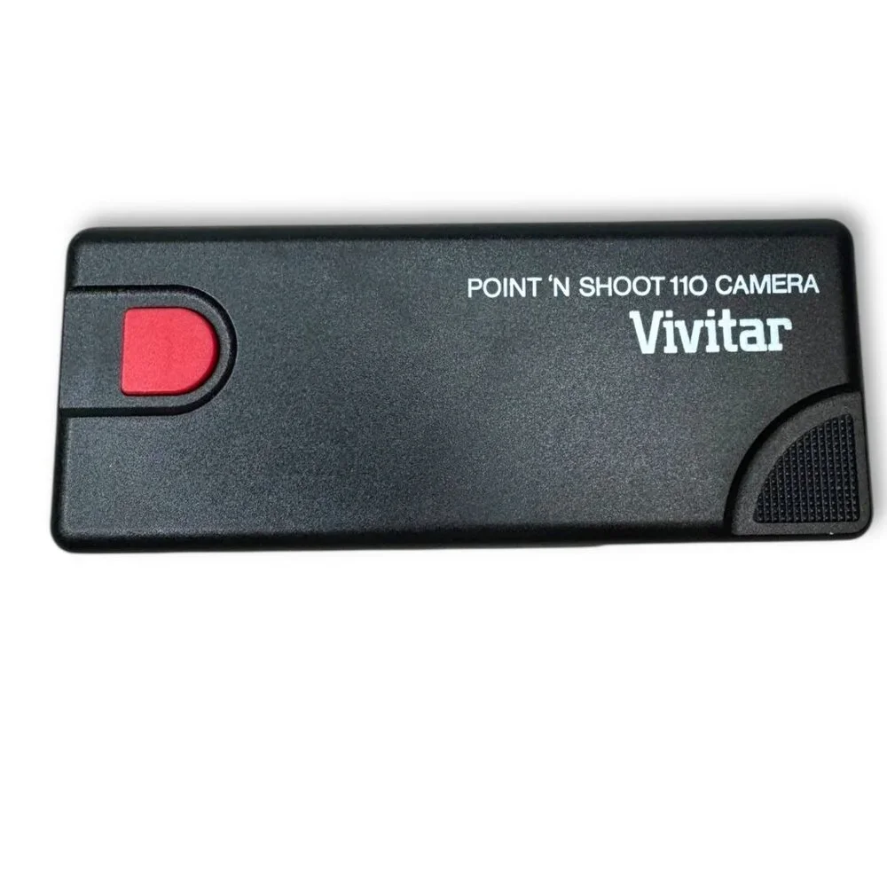 Vivitar Point ’N Shoot 110 Film Camera Box Manuals & Wrist Strap Vintage